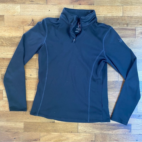 Spyder black 1/4 zip baselayer - Picture 2 of 6